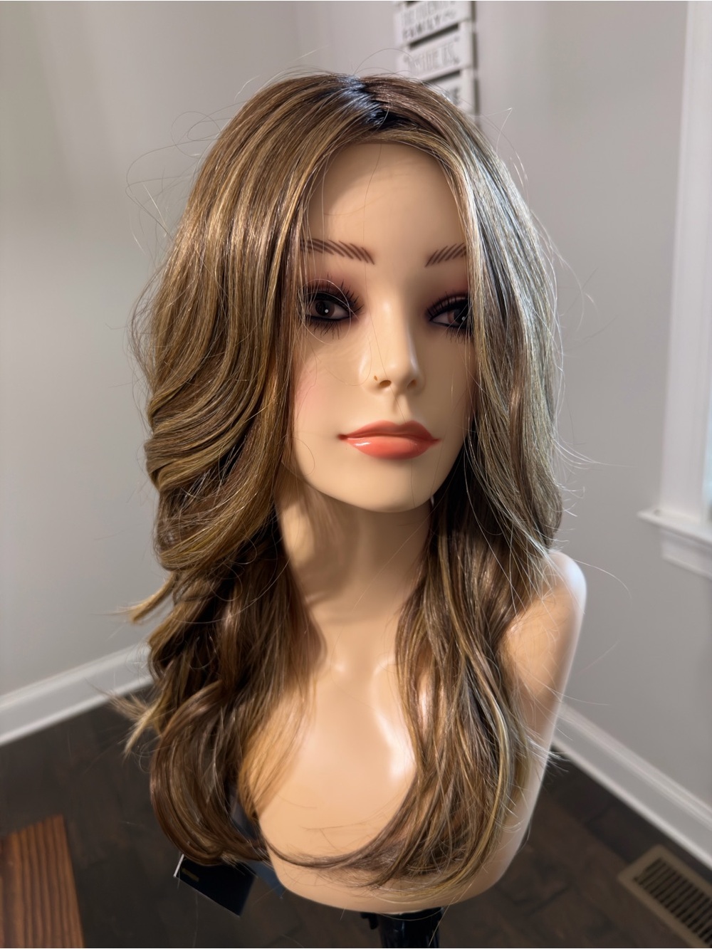 NWT Belle Tress Omega HF V- Toasted Walnut in Box